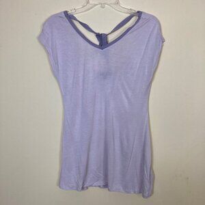 Gap Maternity Top Small Purple Ribbon Accent Rayon
